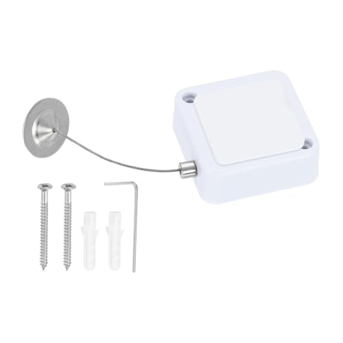 PATIKIL Retractable Remote Control Cable Tether4.9ft /1.5M, White 1 Set - color: White, size: 4.9ft /1.5m