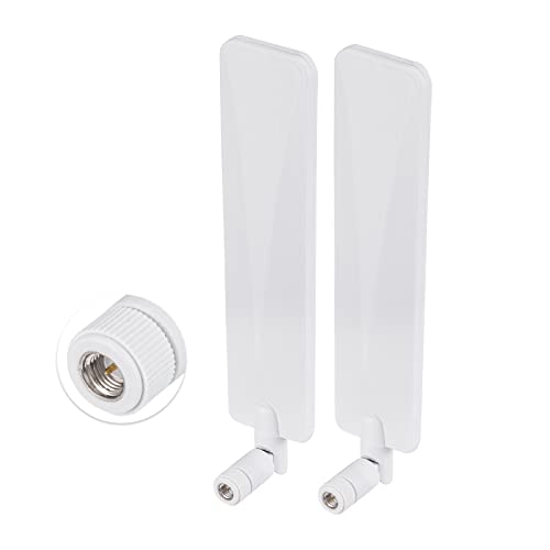 Bingfu 4G LTE SMA Male Cellular Router Camera White Antenna Replacement - color: 2-Pack Panel Antenna - White