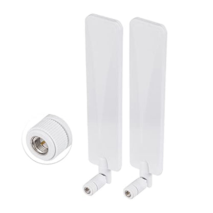 Bingfu 4G LTE SMA Male Cellular Router Camera White Antenna Replacement - color: 2-Pack Panel Antenna - White