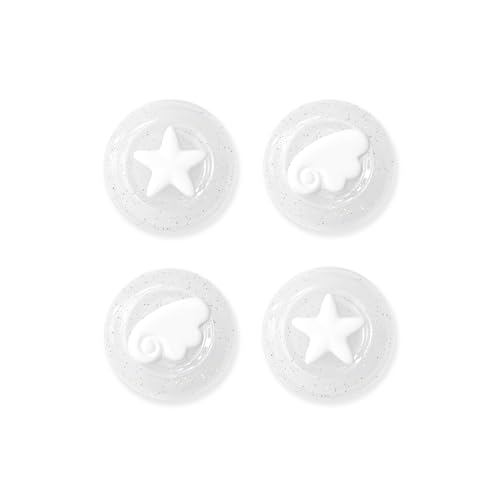 GeekShare Joystick Caps Compatible with Nintendo Switch 2 - Anti-Slip Thumb Grip Caps - 4PCS Silicone Analog Cover Thumbstick Grips for Switch 2025, Crystal Glitter Soap Bubble