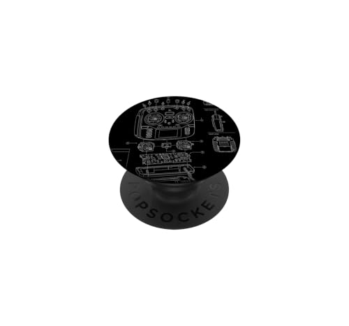 RC Transmitter Blueprint FPV Drone RC Car Radio Controller PopSockets Adhesive PopGrip - style: Adhesive PopGrip