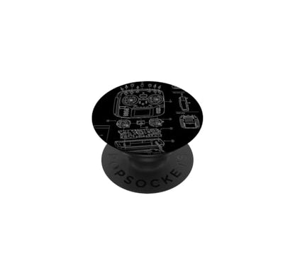 RC Transmitter Blueprint FPV Drone RC Car Radio Controller PopSockets Adhesive PopGrip - style: Adhesive PopGrip