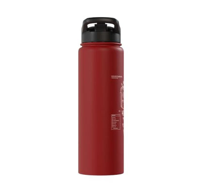 RC Transmitter Blueprint FPV Drone RC Car Radio Controller Stainless Steel Insulated Water Bottle - color: Red