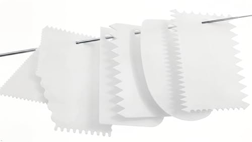 LRONG 6PCS Pottery Tools Plastic Clay Scraper Set Scraping Handle Carved Soft Clay Sculpture Knife Industrial Clay Scraper Sculpture Tool - color: White