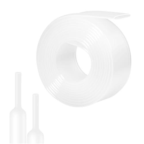 1/2" 3:1 Heat Shrink Tubing Transparent Dual Wall Adhesive Lined Shrink Wrap Tubing Insulation Sealing Waterproof Oil-Proof Anti-Friction (Clear, 16.4ft) - color: Clear, size: 12.7mm(1/2")-16.4ft