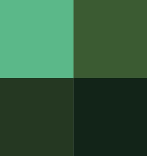 Vallejo - Green Color Set, Game Color, 4 Bottles x 0.6 fl.oz. - style: Green Color Set