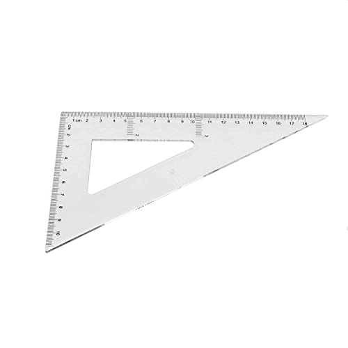 Pack of 2 Transparent Triangle Plastic Ruler Scale Set Square:30/60 Degree & 45/90 Degree Angle Acrylic Architectural Drawing Drafting Tool School Classroom Kids Triangular Rulers