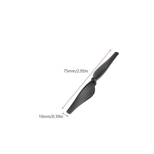 4Pcs Drone Propeller Blades, 7.5x1x0.7cm Carbon Fiber Lightweight Extended Flight Replacement Prop Quick Release Propeller Set for Quadcopter (Black) - color: Black