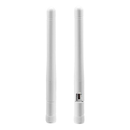 Bingfu External WiFi Antenna RP-SMA 2.4GHz 5GHz 5.8GHz 3dBi Dual Band Wireless Antennas Replacement (2-Pack) for WiFi Router Security IP Camera Access Point USB WiFi Adapter - color: [RP-SMA Male] Antenna 2-Pack - White