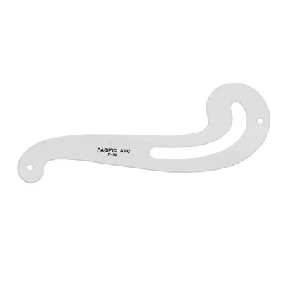 Pacific Arc Professional French Curves, Acrylic, Plain Edge, 10.25 Inches - size: F-18