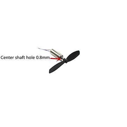 skrnrhrery Mini Propeller, Suitable for Small and Medium UAV Quadcopters - Nylon Propeller with 0.8 and 1.0mm Center Shaft, Blade Length 46/42/37mm - AB Positive and Negative (37MM Shaft 0.8) - size: Length 37 holes 0.8mm
