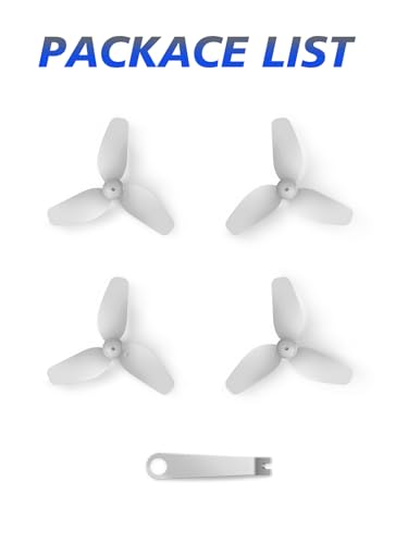 UranHub M10C Mini Drone Propellers - Compatible with M10/M10C Drone, Grey Replacement Propellers with Propeller Remover, 4 PCS (2 Propeller A & 2 Propeller B)