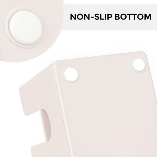 SKYDUE Small Desk Organizer with Sticky Notes Holder,Pen Holder for Desk - color: Beige