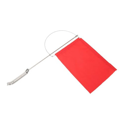 Red Wind Indicator Flag for Marine Mast - Stainless Steel Sailboat Wind Direction Flag - size: 185*135mm(7972SM)