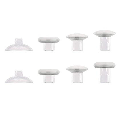 eXtremeRate ThumbsGear Interchangeable Ergonomic Thumbstick for PS5 Controller, for PS4 All Model Controller - 3 Height Domed and Concave Grips Adjustable Joystick - Transparent - color: Transparent