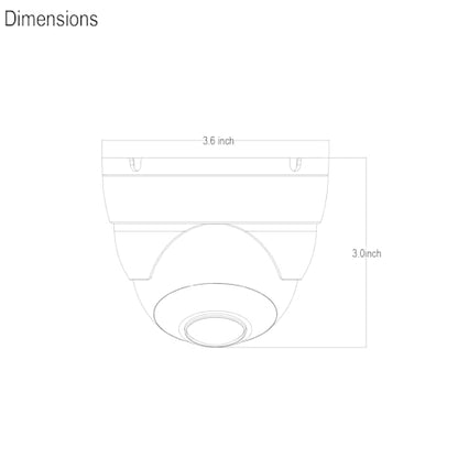 Real HD 5MP Analog Coax Dome TVI CVI CCTV Surveillance Security Camera, 2.8mm 100° Wide Viewing Angle, 65ft IR Night Vision, Outdoor, Full Metal Housing, ONLY Compatible with 5MP and 8MP DVR
