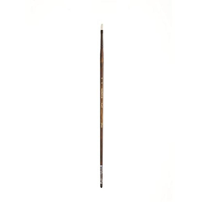 Willow Wolfe Seneca Series 1700 Short-Handle Flat Brush Size 0, Premium Vegan Synthetic Filaments for Acrylic, Oil & Water-Mixable Oils - size: 0