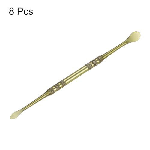 HARFINGTON 8 Pcs Wax Carving Tools 4.8" Double Ended Clay Tools Blue Golden - color: Blue Golden