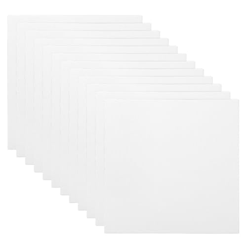 PATIKIL 7x7 Canvas Boards for Painting, 12Pack Cotton Square, White - size: 7x7"