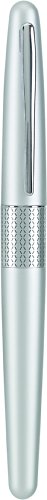 PILOT Metropolitan Collection Fountain Pen, Silver Barrel, Zig-Zag Design, Medium Nib, Black Ink (91102) - color: Silver, style: Medium Nib