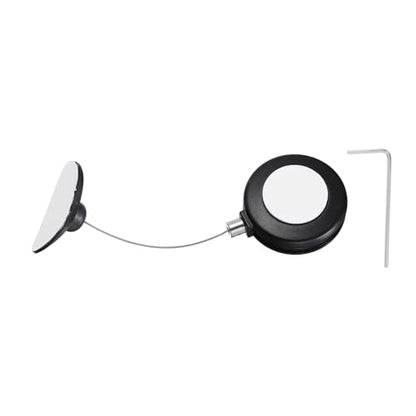 PATIKIL Retractable Remote Control Cable Tether (3ft / 0.9M, Black)(1 Set) Round Remote Control Security Lanyard Lock Adjustable Locking Leash with Plastic Cap, Suit for - TVs/Tablets - color: Black