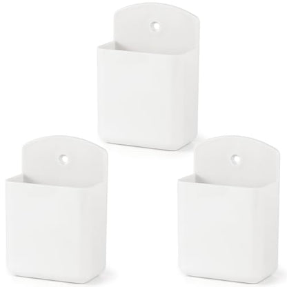 3 Pack Remote Control Holder, TV & Wall Pen Storage Accessories for Home Office School, White - color: white&3pcs