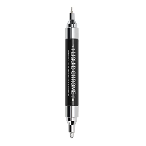 ZEYAR Liquid Chrome Marker Paint Marker, DIY Silver Marker Pen for most surfaces, High-gloss display effects, Dual tips: Extra Fine and Medium Point (0.7mm & 2mm Sized Tips) (1)
