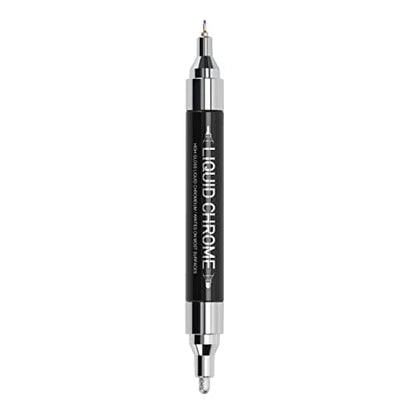 ZEYAR Liquid Chrome Marker Paint Marker, DIY Silver Marker Pen for most surfaces, High-gloss display effects, Dual tips: Extra Fine and Medium Point (0.7mm & 2mm Sized Tips) (1)