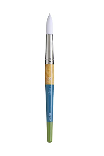 Princeton Taklon Round 20 Snap Brush, White, 9850R-20, Size 20 - size: Size 20, style: Round
