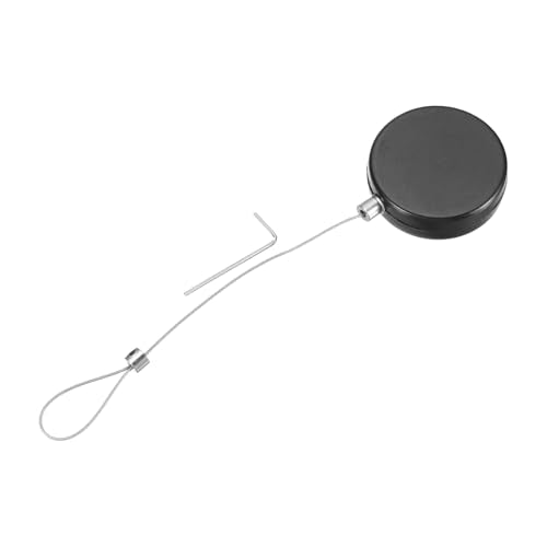 MECCANIXITY 3.3ft Retractable Cable Lock with Latch Remote Control Security Locks with Adjustable Cord Tether Anti Theft for Laptop, TV, 150 G, Black - color: Black