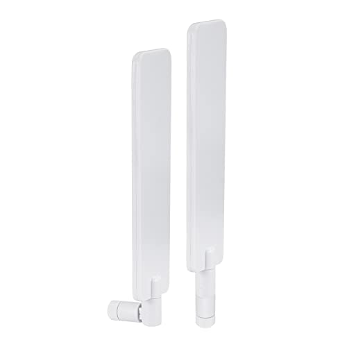 Bingfu 4G LTE SMA Male Cellular Router Camera White Antenna Replacement - color: 2-Pack Panel Antenna - White