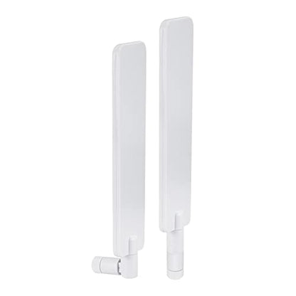Bingfu 4G LTE SMA Male Cellular Router Camera White Antenna Replacement - color: 2-Pack Panel Antenna - White