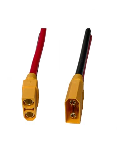2 Pairs XT90H XT90 Plug Male and Female Connector with 90mm 10AWG Wire for RC Lipo Battery FPV Racing Drone