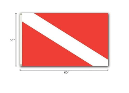 SSK® Diver Down Outdoor Flag - Large 3' x 5', Weather-Resistant Polyester - color: Diver