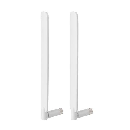 Superbat High Gain 12dBi Dual Band WiFi Antenna 2.4GHz/5GHz 5.8GHz Omnidirectional RP-SMA Antenna White for Router, Wireless Access Point, Security Cameras 2-Pack - color: white