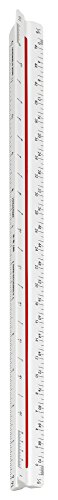 STAEDTLER Architectural Triangular Scale, 12in Scale Ruler with 6 Different Scales, Color-Coded Grooves, Die-Engraved Graduations (Pack of 2) - size: 12 Inch Pack of 2