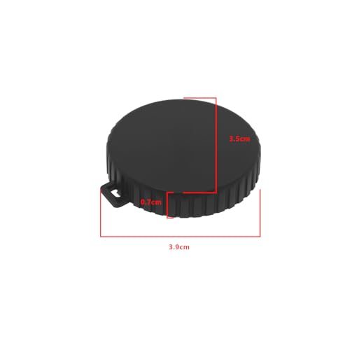 4Pcs Camera Lens Cap Silicone Protective Case Dust Cover Protection Cap Compatible with Osmo Action 5pro 4 3 Black 3.5x3.9x0.7cm