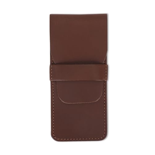 Full Grain Leather Pen Sleeve Case for Fountain Pens, Tan - color: Tan