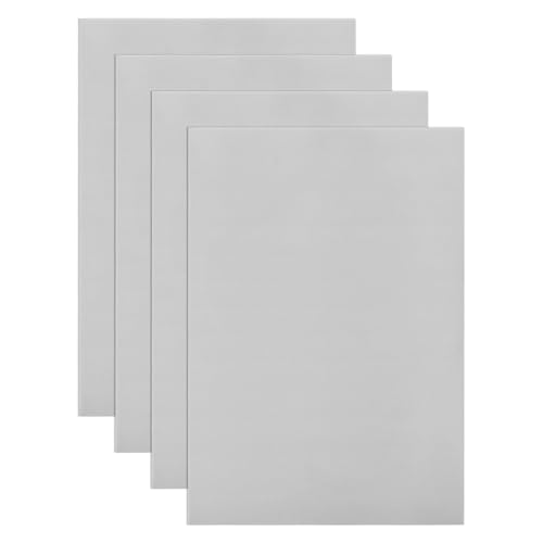 4 Pack A4 Rubber Stamp Sheets for Artistic Stamp Creations, 8.5 x 11 Inch Soft Light Gray Rubber Stamp Sheets for Laser Engraving Machine, Elevate Your DIY Projects with Precise, by KUKLIPJIM