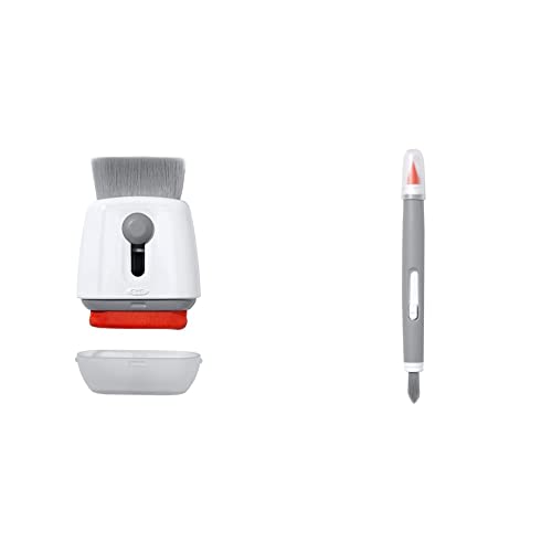 OXO Good Grips Electronics Cleaning Brush,Orange,One Size & Good Grips Sweep & Swipe Laptop Cleaner, White, One Size - color: Orange, size: One Size, style: Brush + Laptop Cleaner