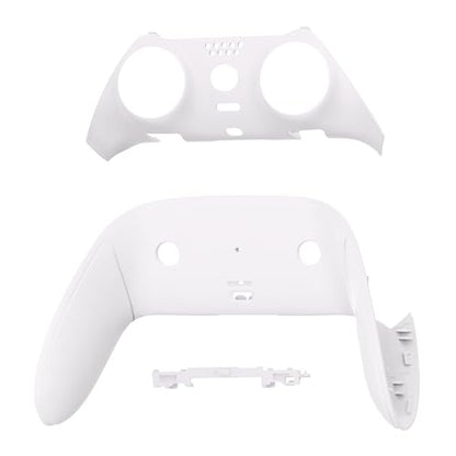 eXtremeRate Top Bottom Decorative Trim Shell Compatible with ps5 Edge Controller DIY Replacement Front Back Clip Shell, Custom White Plates Cover Compatible with ps5 Edge Controller - color: White