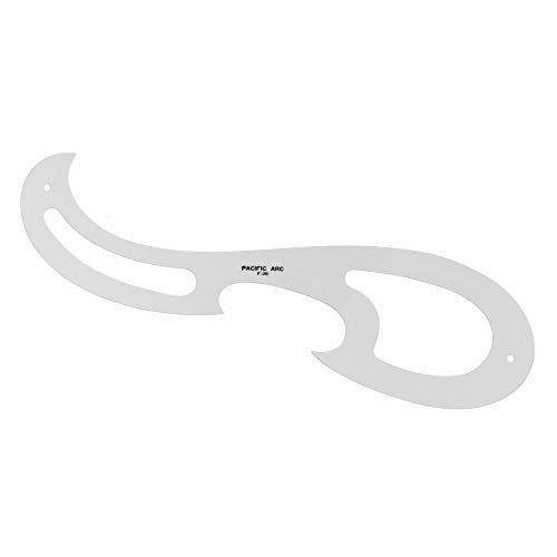 Pacific Arc Professional French Curves, Acrylic, Plain Edge, 17.375 Inches - size: F-25