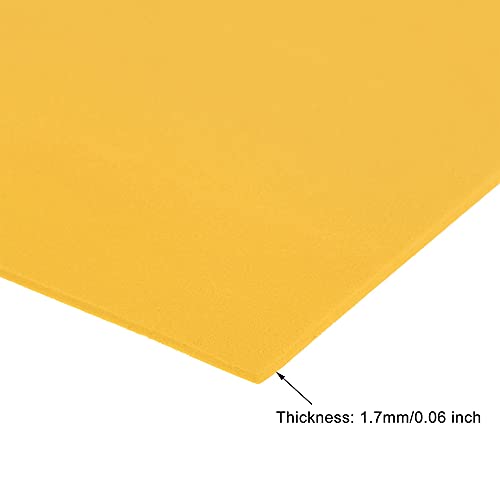 uxcell Yellow EVA Foam Sheets 11 x 8 inch 1.7mm Thickness for Crafts DIY Projects, 12 Pcs - color: Yellow