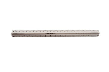 Alvin, High Impact Plastic Architect Triangular Scale, White Drafting and Architecture Ruler for Drawing, Planning, and Design - 12 Inches