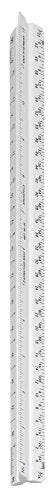 STAEDTLER Architectural Triangular Scale, 12in Scale Ruler with 6 Different Scales, Color-Coded Grooves, Die-Engraved Graduations (Pack of 2) - size: 12 Inch Pack of 2