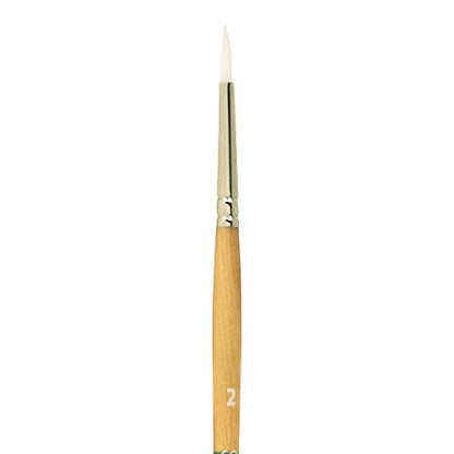 Princeton PAB98501 9850R-2 Snap Brush, Taklon Round 2, White - size: Size 2, style: Round