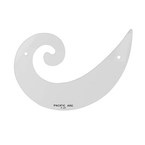 Pacific Arc Professional French Curves, Acrylic, Plain Edge, 8 Inches - size: F-27