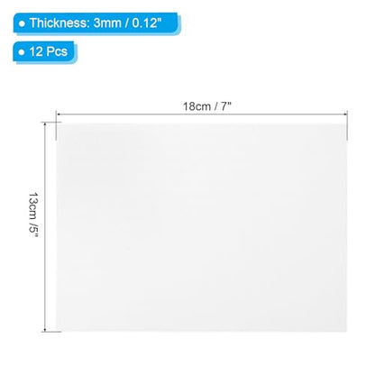 PATIKIL 7x5 Canvas Boards for Painting, 12Pack Cotton Square, White - size: 7x5"
