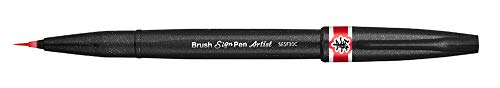 Pentel SESF30 °C BX Extra Fine Paint Brushes (Set of 1, Red - color: Red, size: 1 Count (Pack of 1)