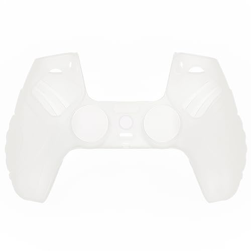 eXtremeRate PlayVital Glow in Dark - Green Guardian Edition Ergonomic Soft Anti-Slip Controller Silicone Case Cover for ps5, Rubber Protector Skins with Joystick Caps for ps5 Controller - color: Glow in Dark Green